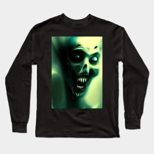 SCREAMING GHOSTLY HALLOWEEN VAMPIRE Long Sleeve T-Shirt